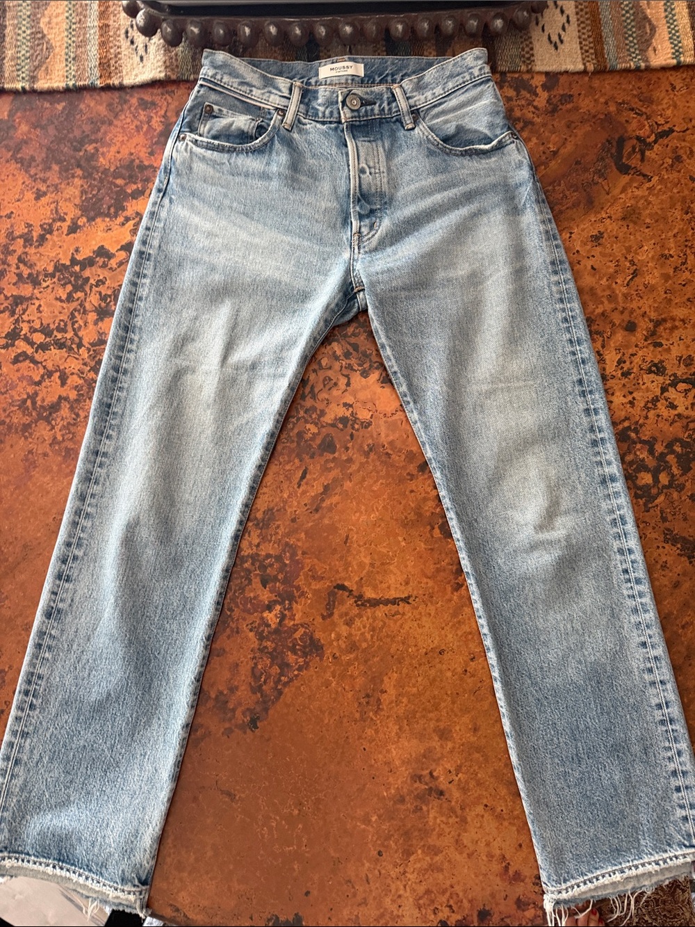 Moussy Vintage Women's Light Blue Straight Leg Jeans